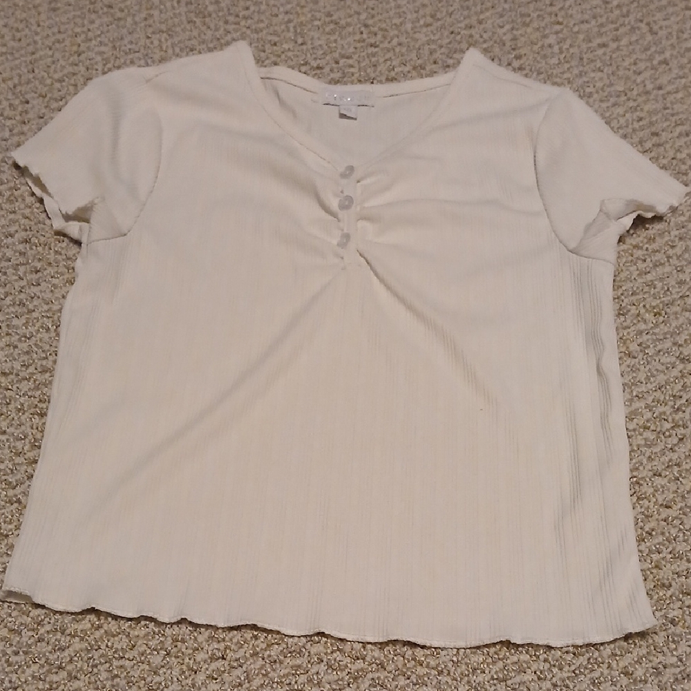 btween Ivory Short Sleeve Tee